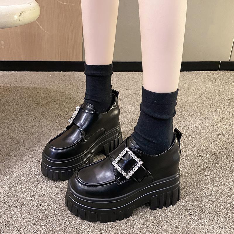 Fashion 10CM High Platform Women Sneakers Autumn Thick Sole Casual Dad Shoes Walking Chunky Shoes Woman Leather Sneakers Zapatos Mujer