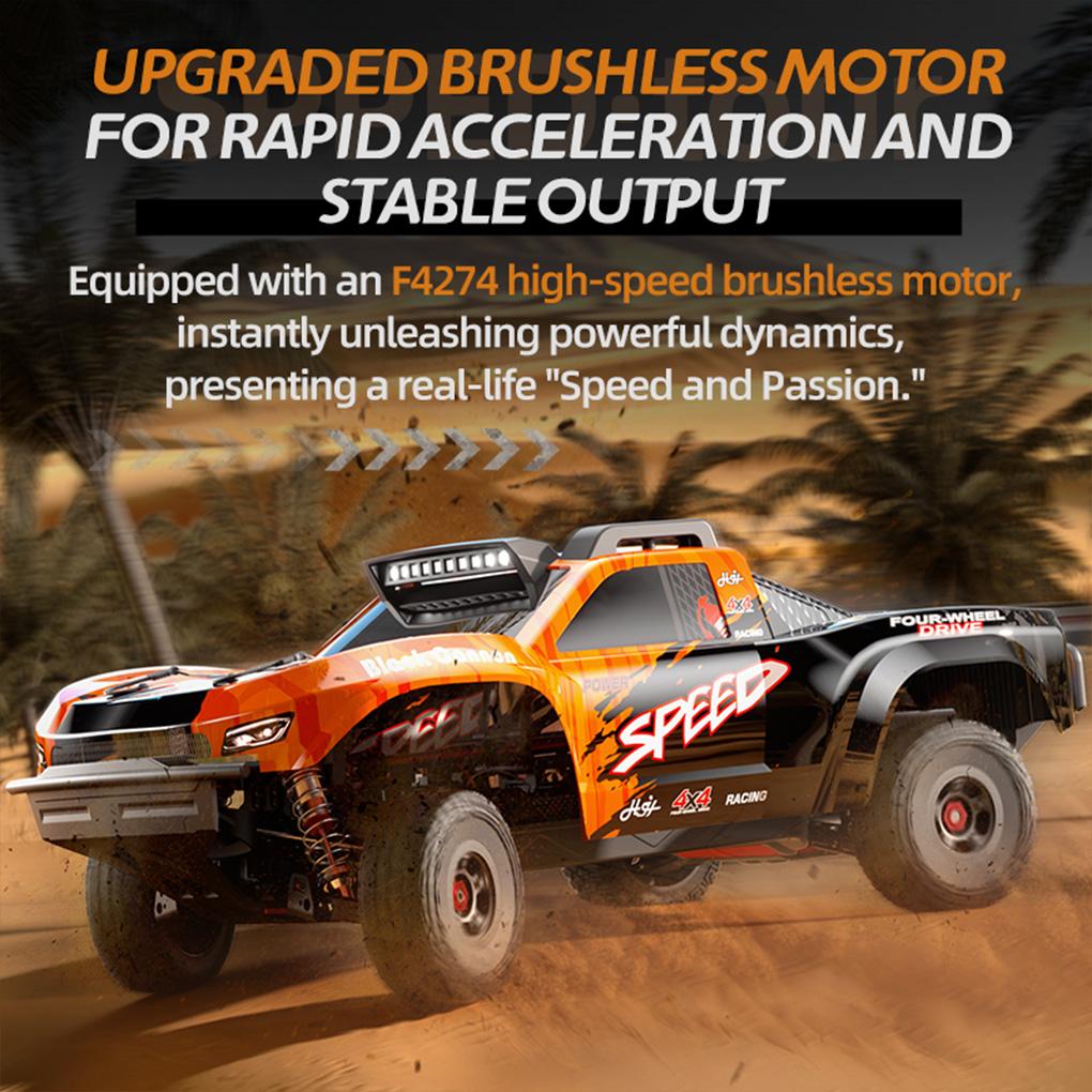 2025 JJRC C8822 1: 8 2.4g Brushless 80-90km/H Super Large Four-Wheel Drive High-Speed Short Truck Off-Road Vehicle Toys Gift Car