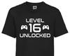 Level 16 Unlocked T-Shirt – Gamer Birthday Gift for Boys