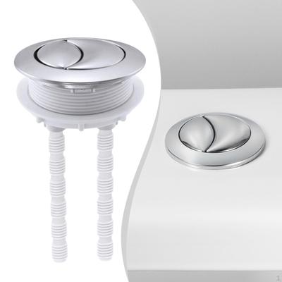 Toilet Tank Button Fits 50mm Top Mounted Ceramic Hole for Home Bathroom Round Easy To Install Flush