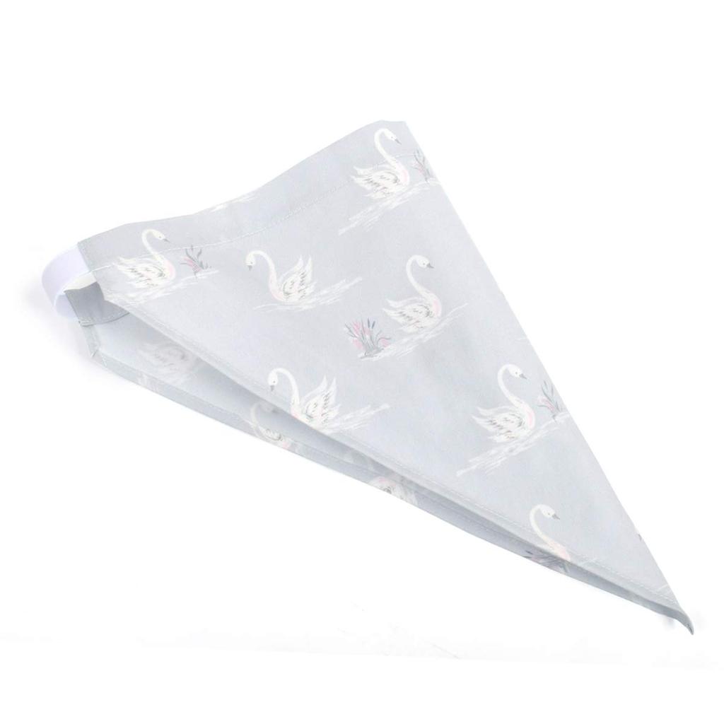 COLORFUL CANDY STYLE LAURA ASHLEY Kids Apron for Triangle Scarf Elementary School Size Easy To Put On and Take Swans N1251730 Girls, Set, Students,