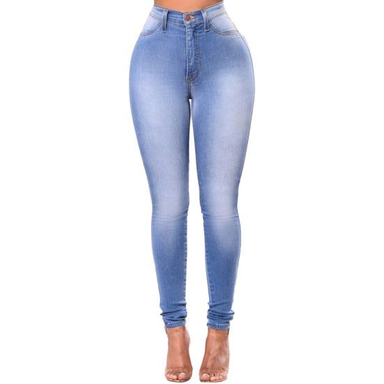 Jeans Slim Fit High Waist Denim Pull-on Skinny Jeans for Daily Life
