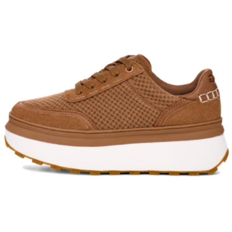 

UGG Серия Marlin Ткань Спилок коровьей кожи Универсальные Удобные Модные Низкие Повседневные туфли Женские повседневные туфли Каштан 1170556-CHE 36