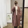 New Knitted Cardigan Women's Spring and Autumn Loose Lazy Wind Medium and Long Thickened Sweater Jacket Women