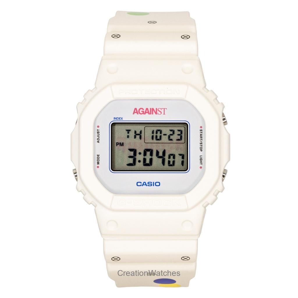 

Чоловічий годинник Casio G-Shock Digital AGAINST з полімерним ремінцем, кварцовий DW-5600AL24-7 200M білий