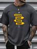 Unisexs Crew Neck Someone Said Road Trip Sign Graphic Short Sleeve Cotton Tee Summer Loose Streetwear Daily Outdoor Basic Wear Top