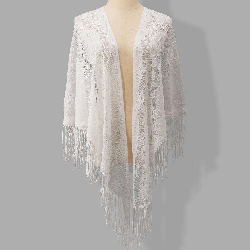 Elegant Bridal Lace Triangle Shawl for Bridesmaids and Evening Gowns