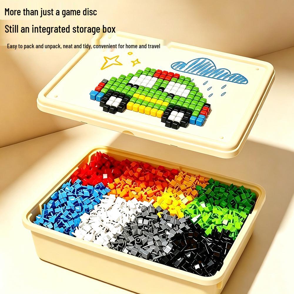 3D Insertable Mushroom Pegs: Children's Creative DIY Puzzle for Concentration and Fun.