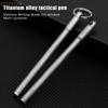 Mini Portable Titanium Ballpoint Pen EDC Keychain for Outdoor Camping Hiking Survival