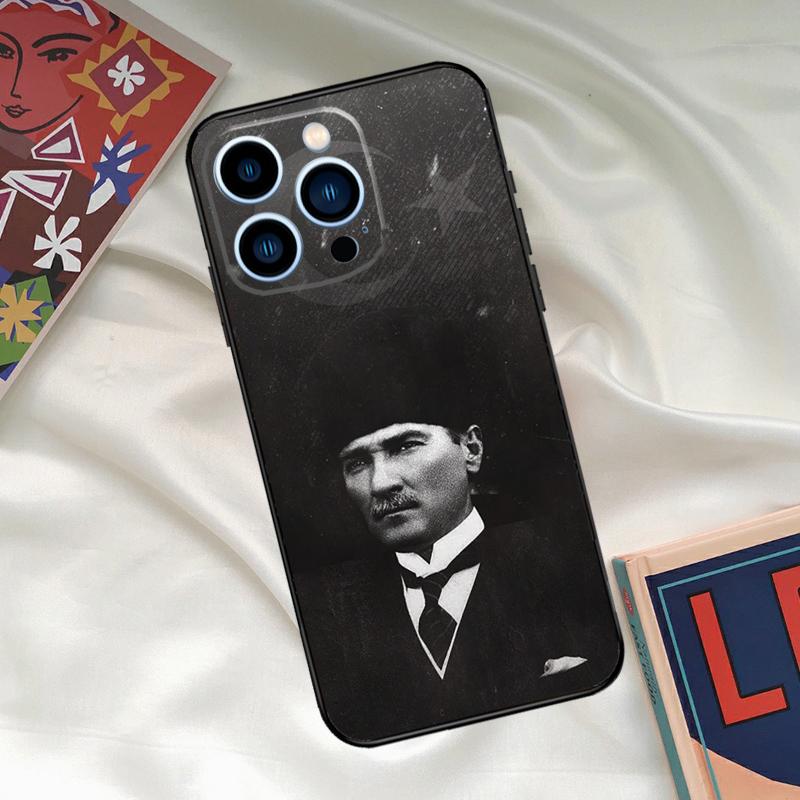 Mustafa Kemal Ataturk Case For iPhone 16 15 14 Pro Max Cover For iPhone 16 15 11 12 13 Pro Max Mini XS X XR Plus Capa