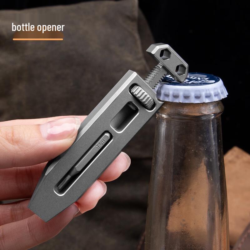 Titanlegierung Mini Verstellbarer Schraubenschlüssel Multitool Schlüsselanhänger