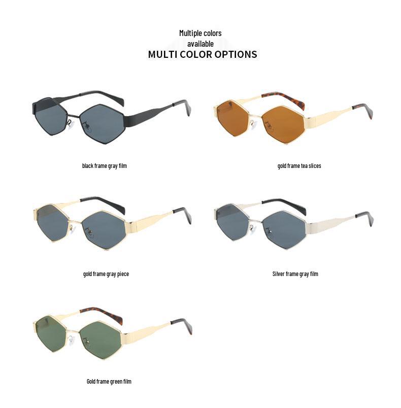 2024 Trendy Women's Diamond-Styled Metal Sunglasses - European & American Street Fashion