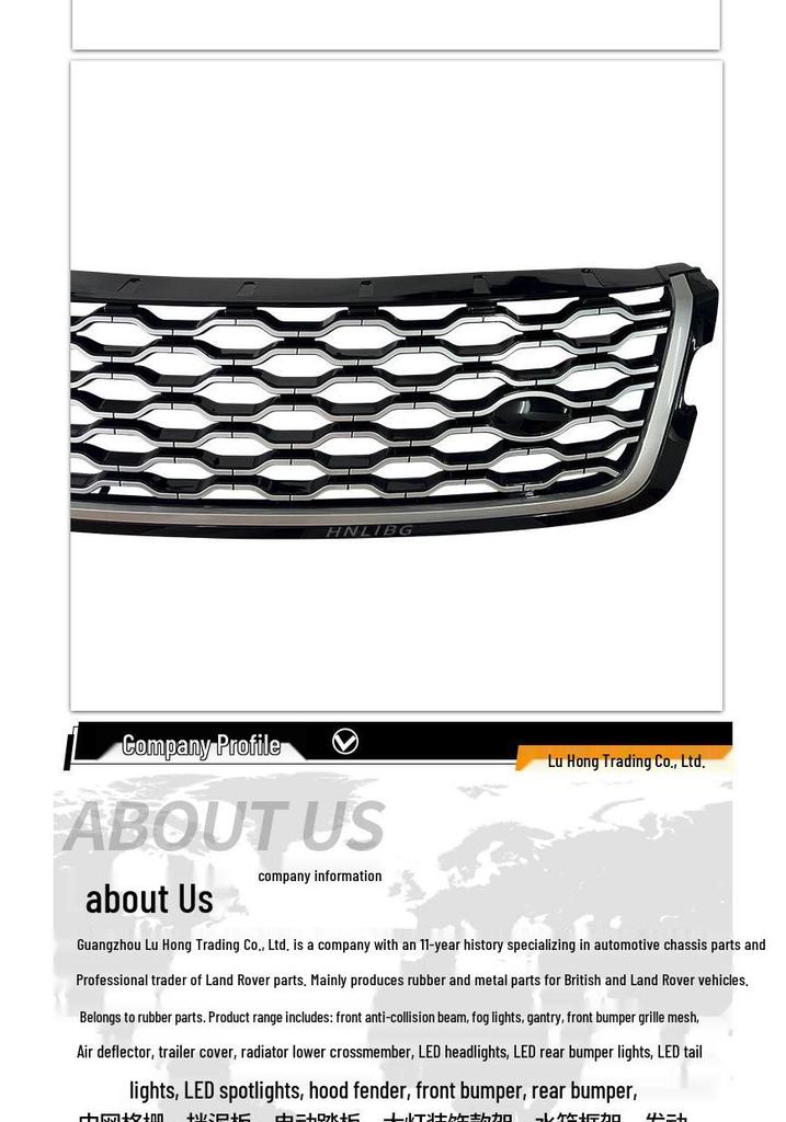 Compatible Front Bumper Grille Black Silver for Land Rover Range Rover Velar LR092628