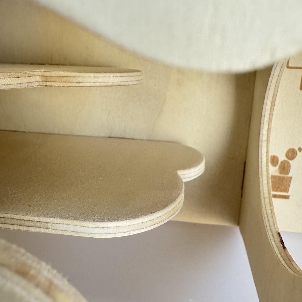 Dwarf Mouse Tunnel Climbing Structure Wooden Hamster House Chew-Proof Stackable Hamster Villa Detachable Mouse Habitat Exercise