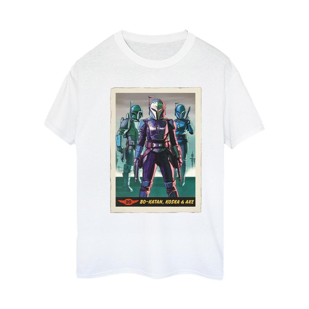STAR WARS Womens/Ladies The Mandalorian Bo-Katan Koska and Axe Cotton Boyfriend T-Shirt