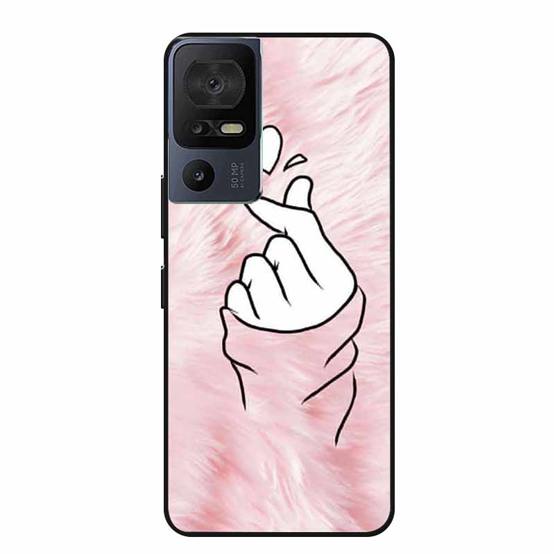 Für TCL 40 SE Handyhülle 40SE Hülle Schwarzes Silikon Weiche Rückseite Hülle Für TCL 40 SE Hülle Funda Für TCL40SE Capa 6.75" Schale