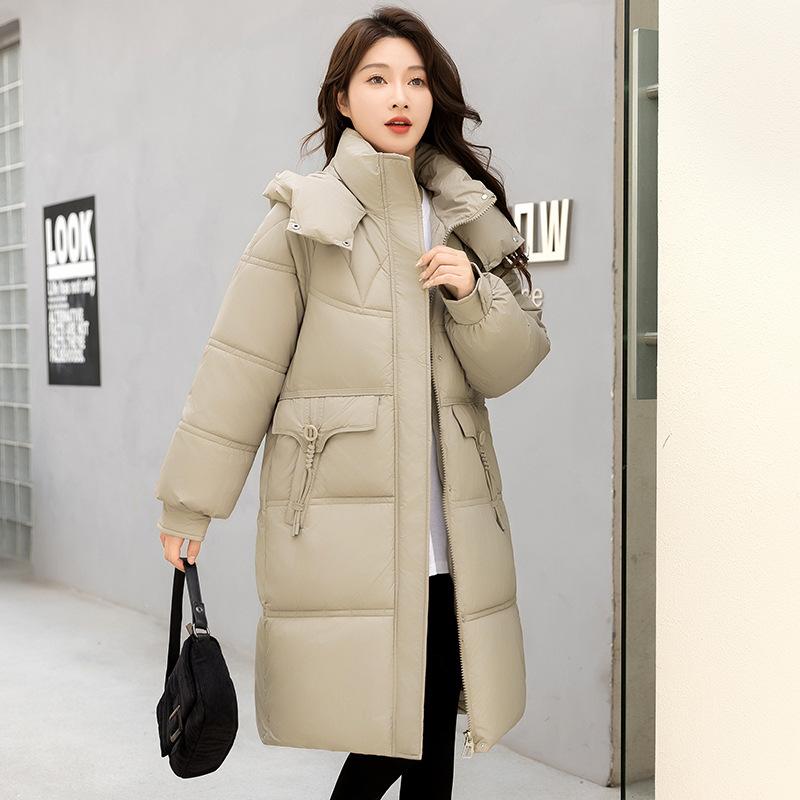 Down and padded jacket women's 2025 new Korean cotton jacket mid-length padded jacket plus size loose thickened autumn and winter jacket