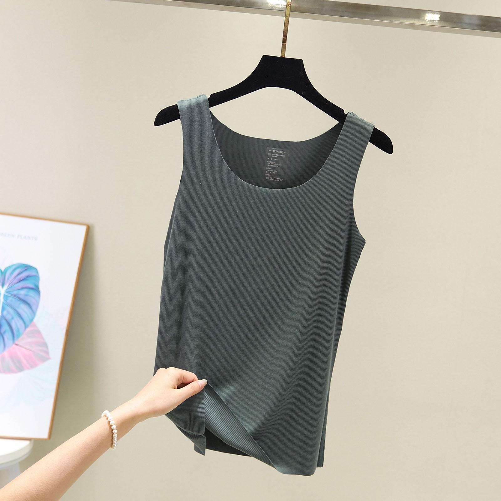 

Женский свободный повседневный летний жилет произвольного кроя с маской для лица, эластичная однотонная рубашка L