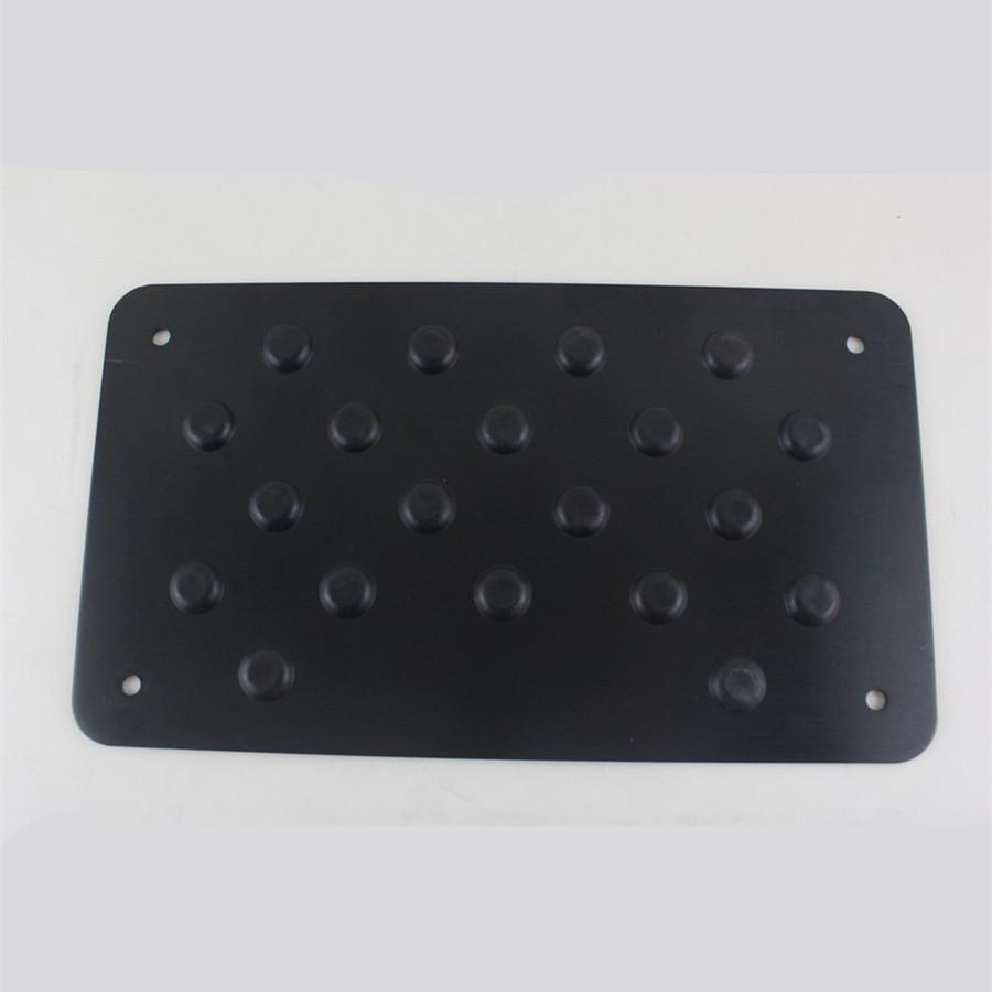 Universal Car Aluminum Alloy Non-slip Environmental Rubber Heel Plate Pedal Mat