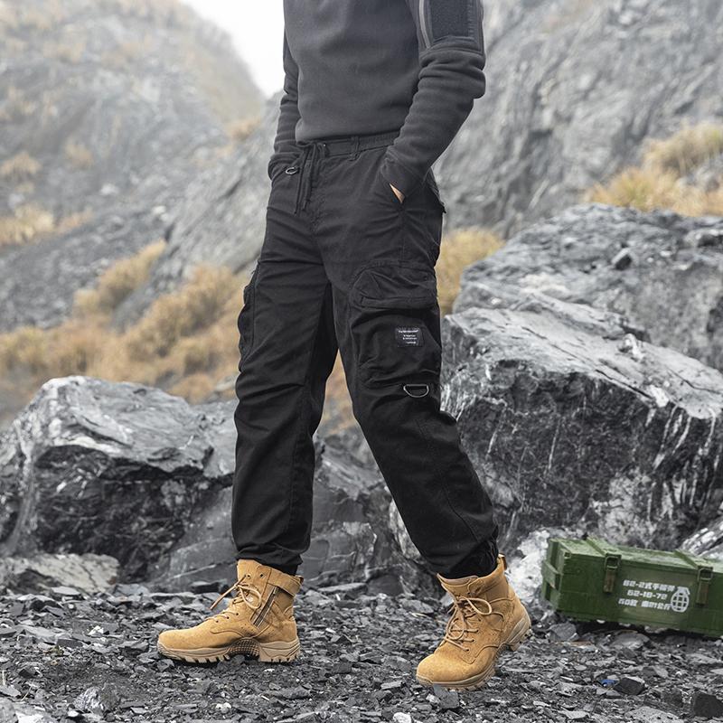 Casual Pants With Multiple Pockets, Loose And Detachable Work Pants, Men's Mountain Style Tactical Sports Pants