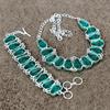 Indicolite Tourmaline Gemstone Handmade  925 Sterling Silver Jewelry Set KKG-447