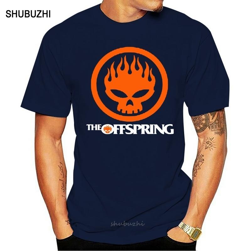 New The Offspring Skull Logo Rock Band Men's Black T-Shirt Size S to 3XL Summer Style Mens T-Shirts