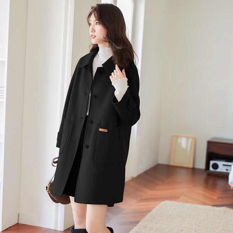 

VICTORIA&VERA Женское базовое шерстяное пальто с лацканами L