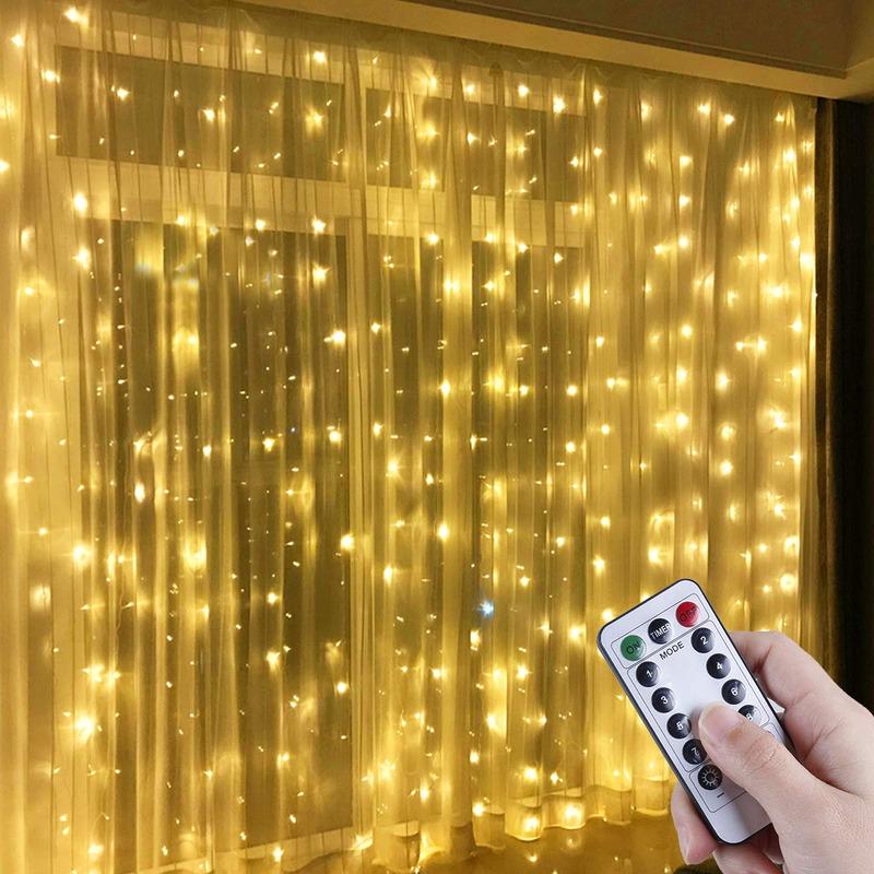 USB Fairy Lights Curtain String Light Home Party Wedding w/Remote Control 300LED USB Fairy Lights Curtain String Light Home Party Wedding w/Remote Control 300LED