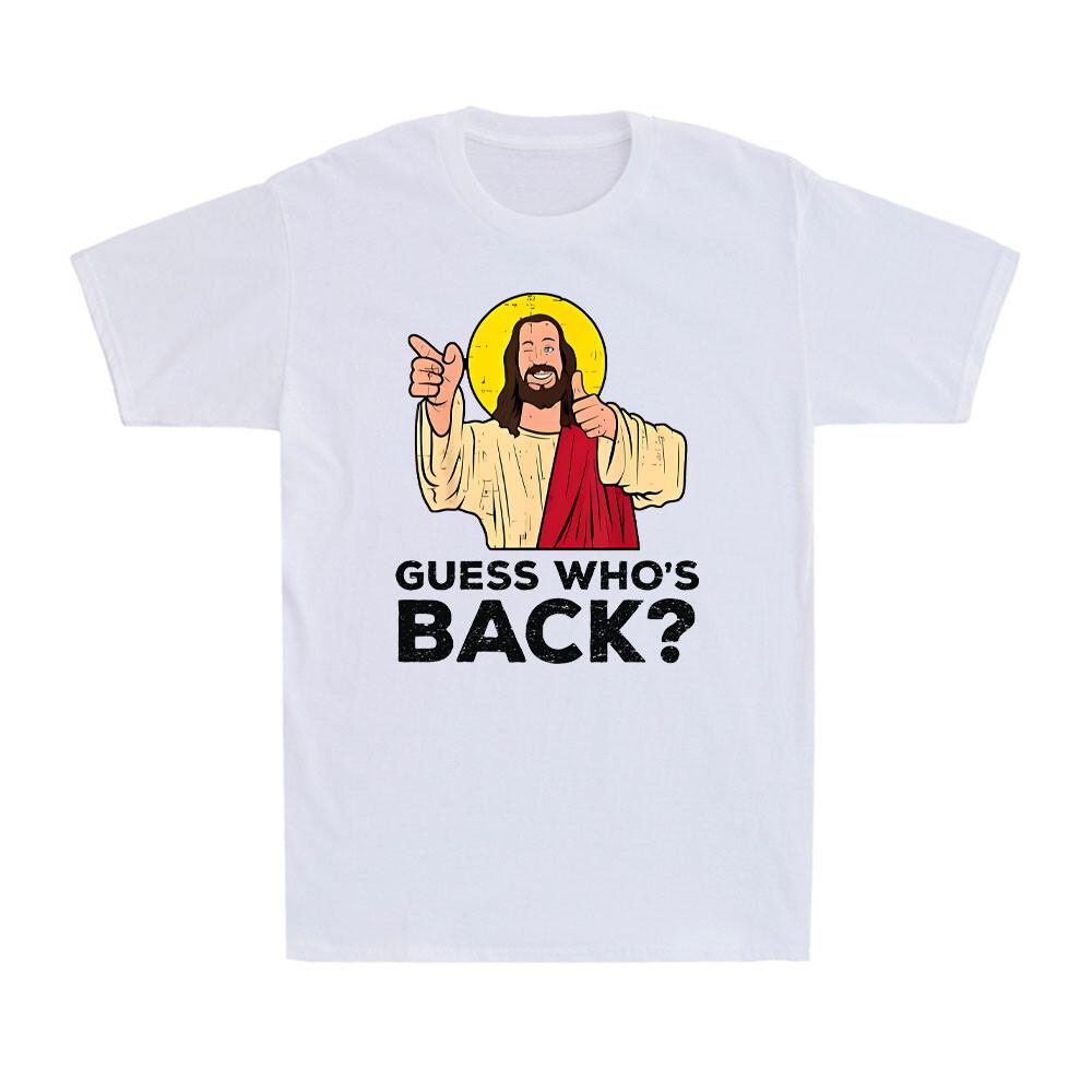 Guess Who s Back Easter Funny Jesus Christian Religious Vintage Men s T-Shirt S