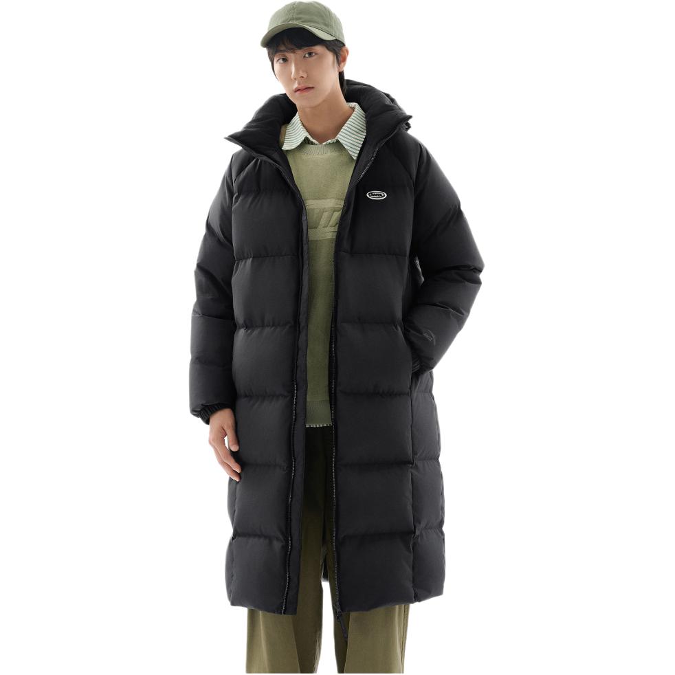 Anta Casual Long Down Jacket With Zipper And Hood Men Outerwear 952548911-2