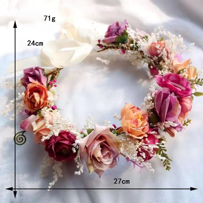 

The flower wreath on the women s head, women s Hair Accessories, Hair Accessories head band, women s hairpins, flower wreath for the bride