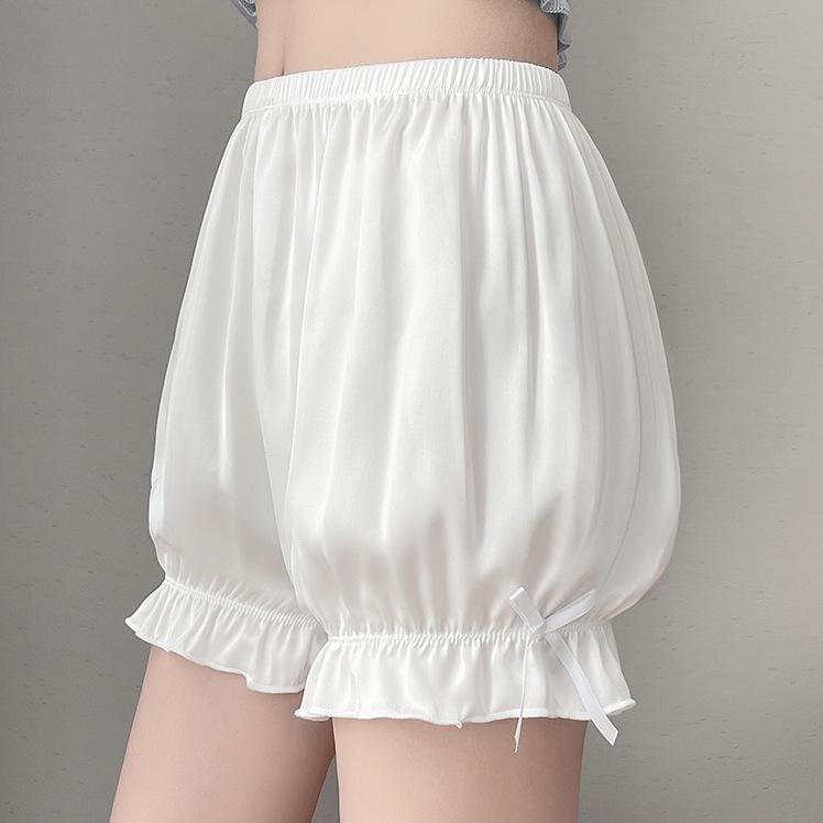 

Женские летние белые свободные шорты-фонарики с защитой от просвечивания Plus Size 120-160 lbs