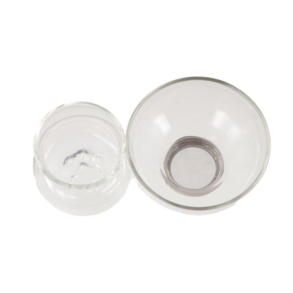 Mountain Shape Tea Residue Strainer Clear Glass Kung Fu Tea Set  For Loose Tea Leaves