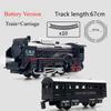 Electric Freight Train Set with Light Up Tracks Classic Railway Model Toy Kids Birthday Gift Interactive STEM Educational Toy
