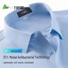 FIRS Herren Modal-Mischung Kurzarm Business Casual Hemd
