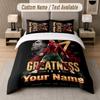 Custom Bedding Set Cristiano Ronaldo Pattern, Print Name Text 1 Duvet Cover Plus 2 Pillowcases Home Textile