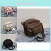 Elegante Moderne Mini-Schultertasche für Studenten Weicher Stoff Stilvolles Reiseaccessoire in Schwarz Weiß Rosa Oder Braun