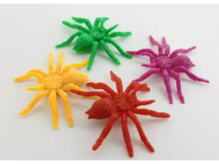 12 Black Luminous Small Halloween Prank Spiders
