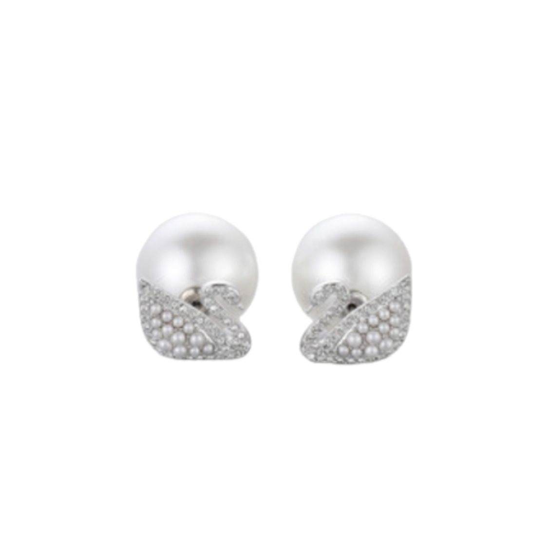 Swarovski Iconic Swan White Swan Pearl Crystal Earrings Women earrings 5416591 Box (Random Color)