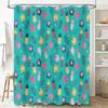 Tropical Shower Curtain Waterproof Floral Hibiscus Palm Leaves Bathroom Decor Beach Theme Modern Farmhouse Coastal Style Home De