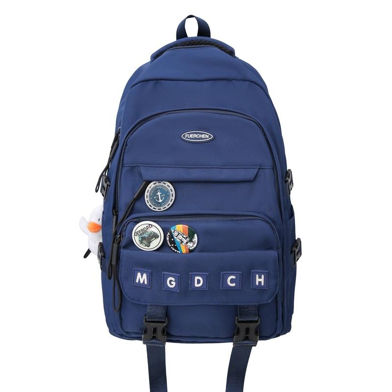 Schoolbag Junior and high school students schoolbag Commuting make-up class handbag Casual Korean version Large capacity backpack Business travel