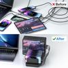 Intelligent European Plug Desktop Chargers with 10 Ports 5 USB 5 Type C ABS Material for Organized Multi Device Charging