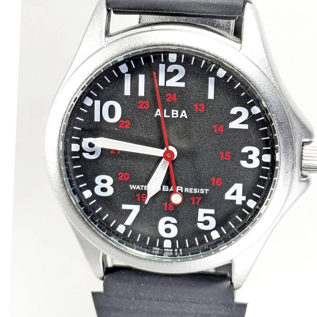Seiko ALBA Battery and Strap Working Men's Watch, Replaced, Condition, Q-62
