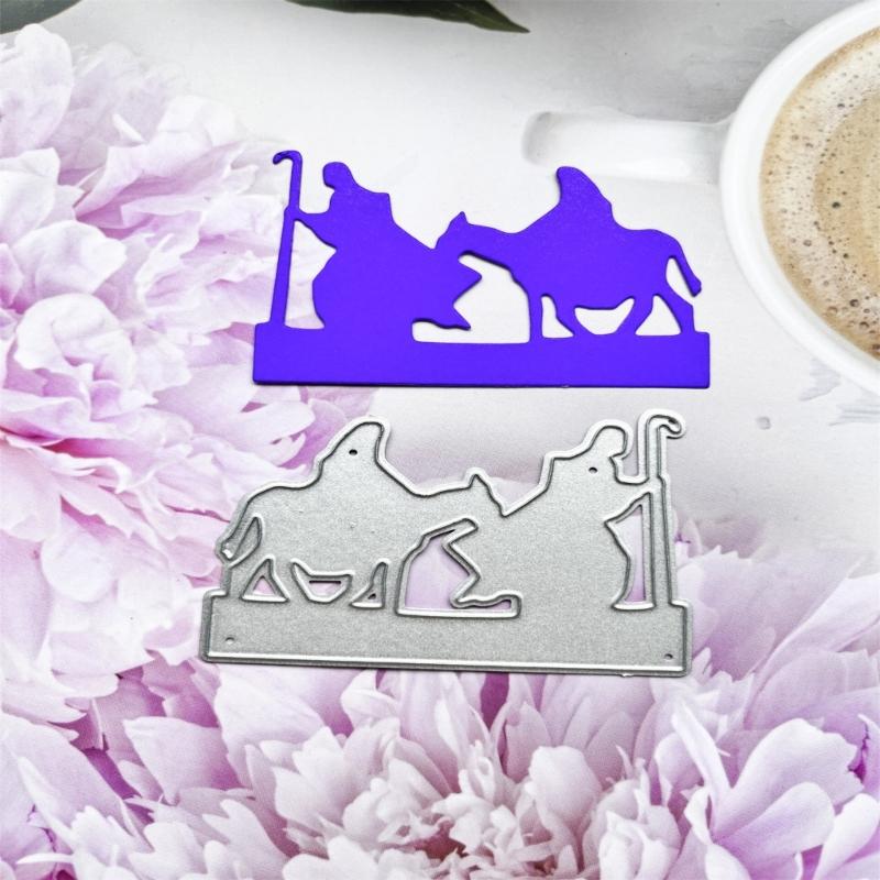 Camel Man Metal Cutting Dies DIY Craft Carbon Steel Embossing Template Stencil Scrapbooking for Card Die Cuts Mold Decor