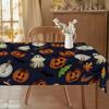 Pumpkin Bat Halloween Rectangle Tablecloth for Table Decor Home Dinner Reusable Wedding Party Table Cloth Halloween Decorations