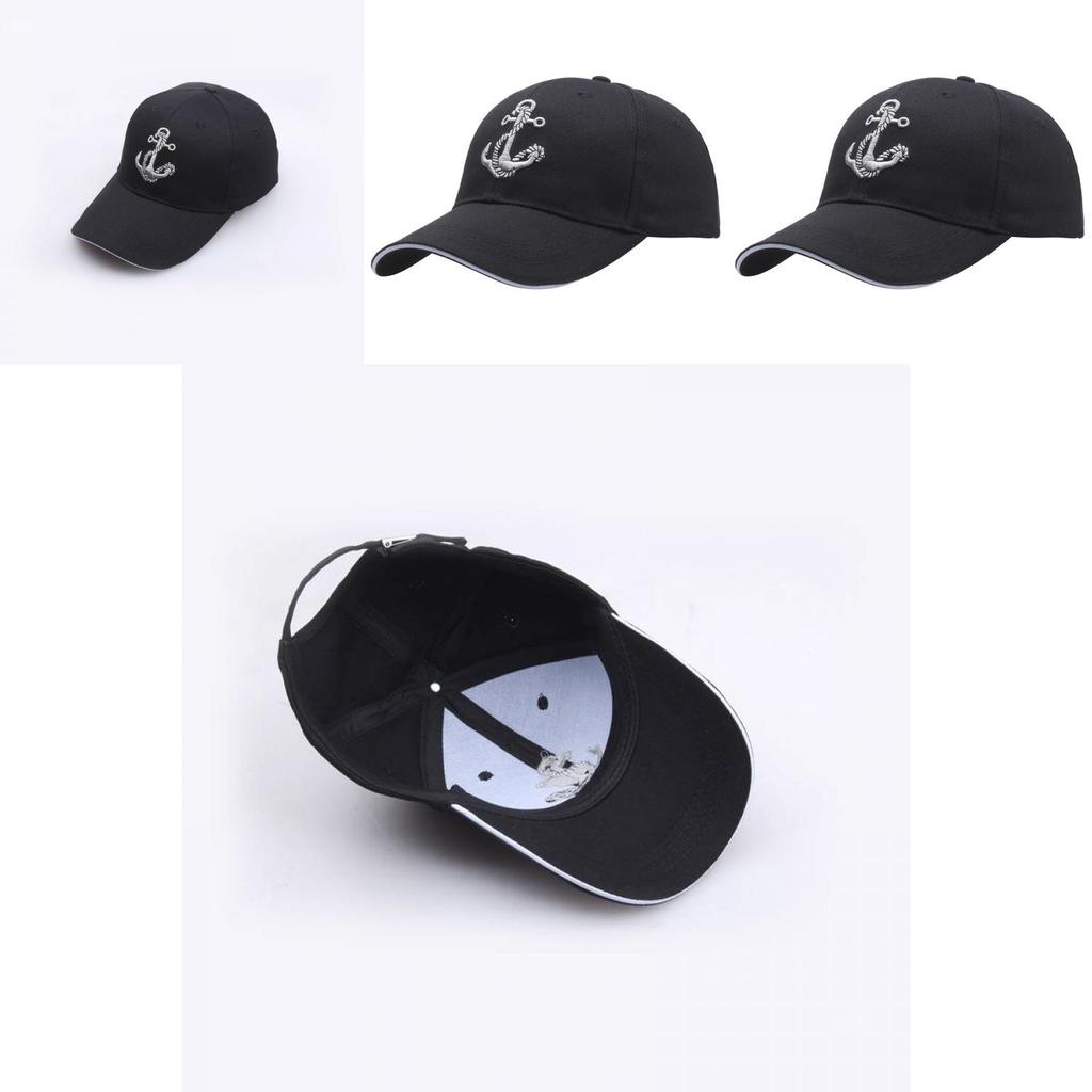 Lässige Baseballkappe mit Ankerstickerei und verstellbarem Riemen für alle Jahreszeiten