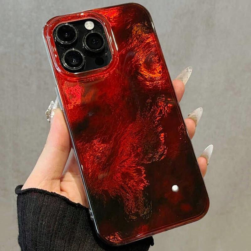 Amber Gradient Aesthetic Phone Case For iPhone 17 16 15 Pro Max 14 13 12 11 XS X XR 7 8 Plus 16E 17 Air Transparent Bumper Cover