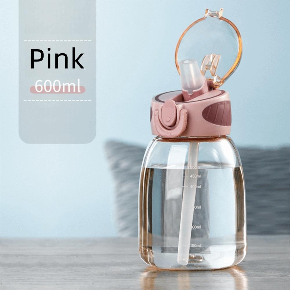 Drop Proof Kids Sippy Cup Food-Grade Silicone Water Bottle Portable Water Straw Cup