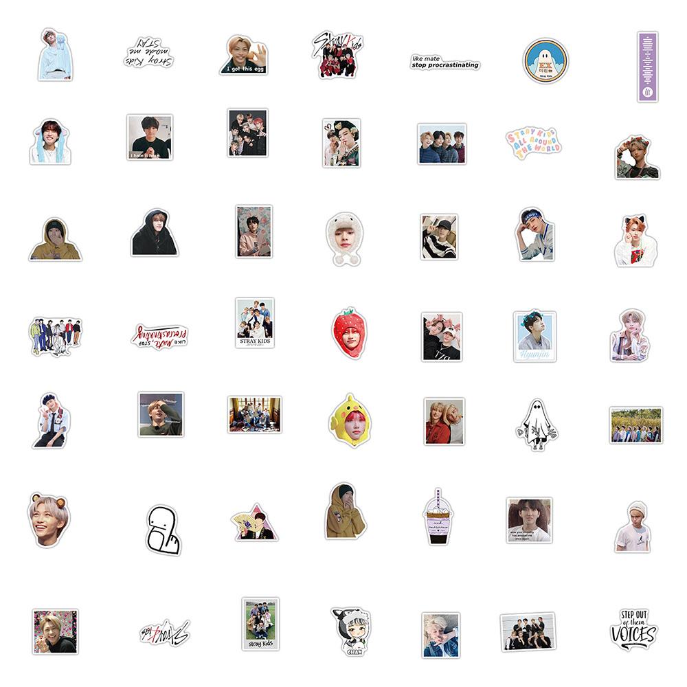 buy 30 50 pcs pack stray kids korea kpop stickers for refrigerator car helmet diy gift box bicycle guitar decal notebook skate at affordable prices free shipping real reviews with photos joom