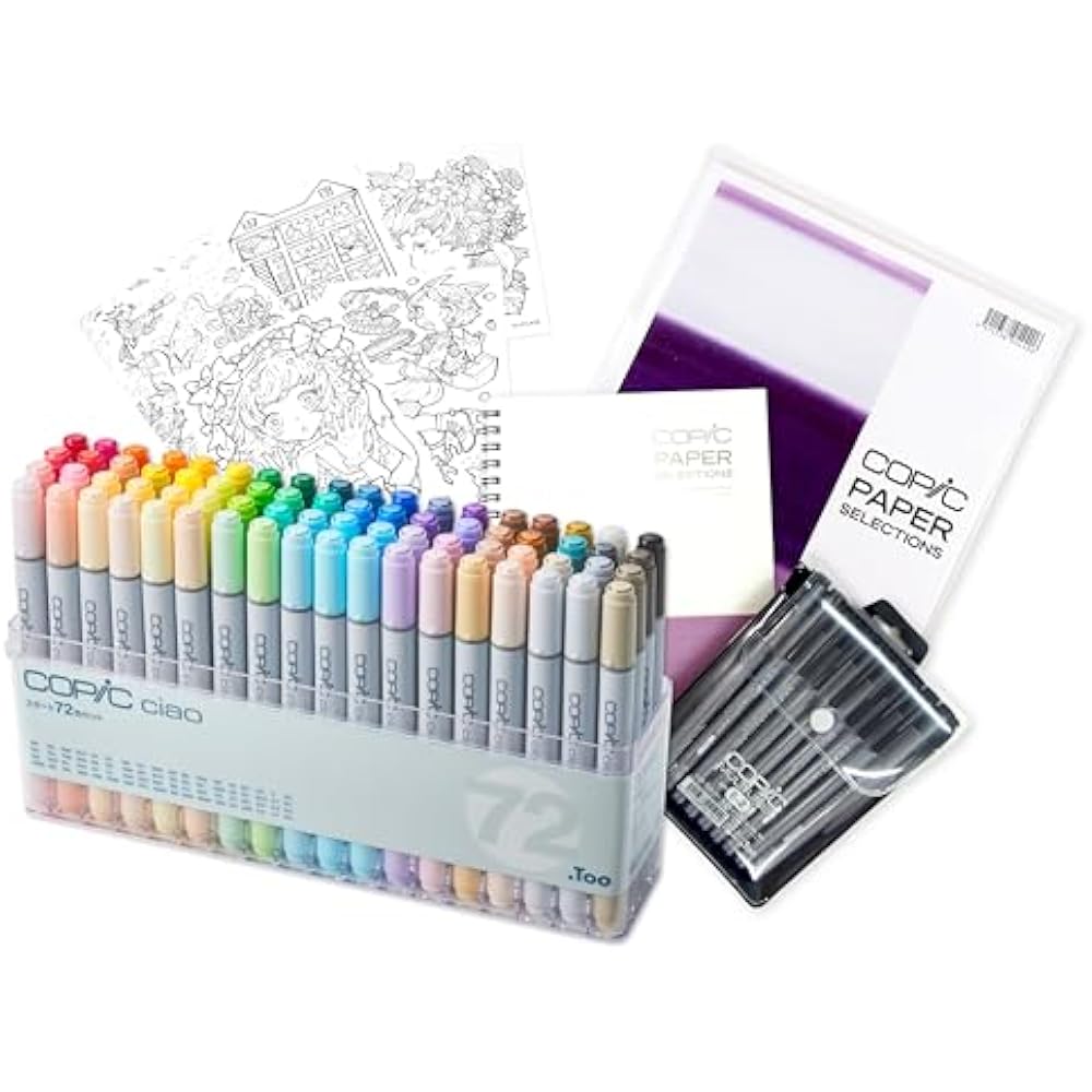Copic (COPIC) Too Copic Ciao DX Start Box 72 Colors Made in Japan Multicolor Illustration Marker ...